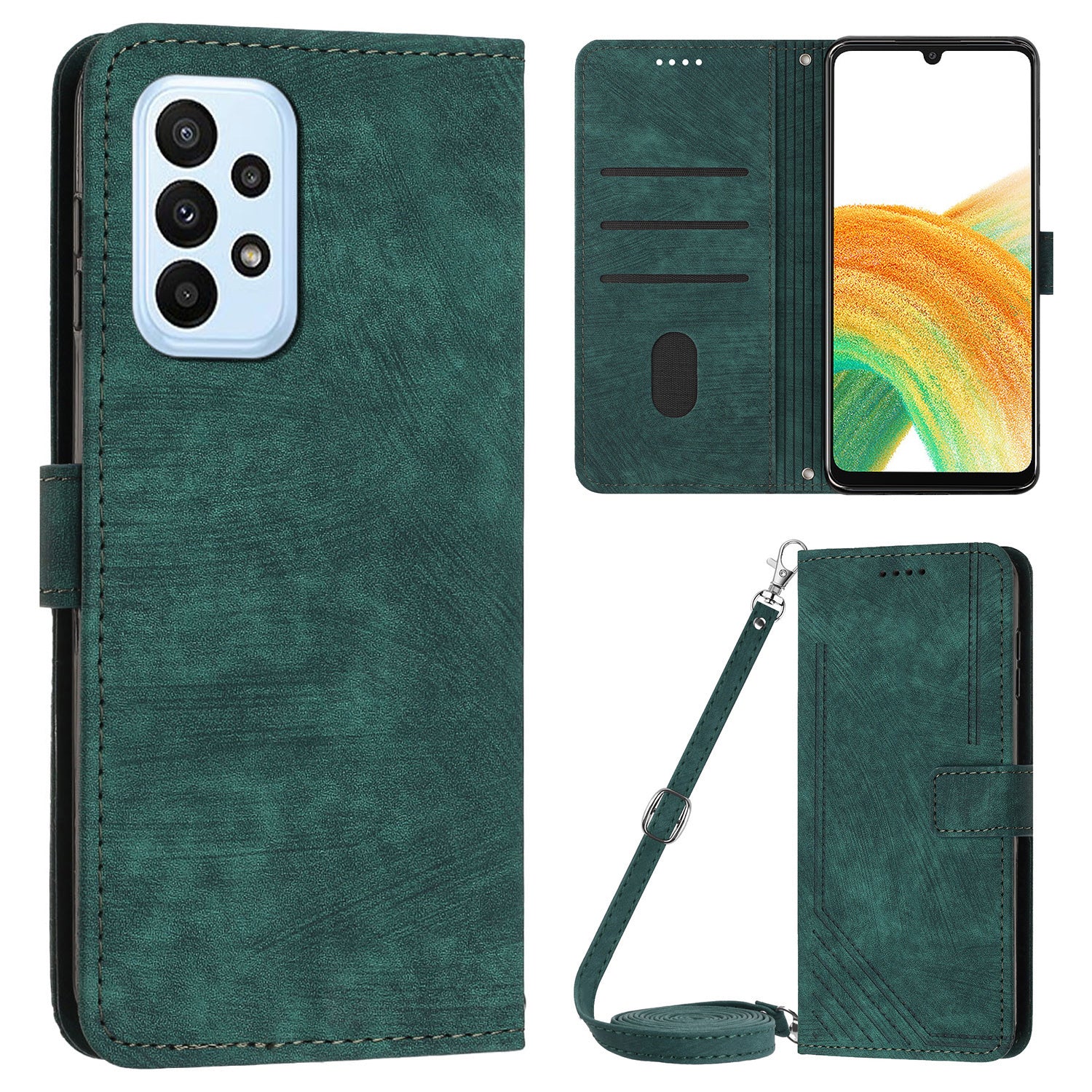 Skin-touch Feeling Wallet Case for Samsung Galaxy A33 5G Lines Imprinted Stand PU Leather Phone Cover Skin-touch Feeling Wallet Case for Samsung Galaxy A33 5G Lines Imprinted Stand PU Leather Phone Cover